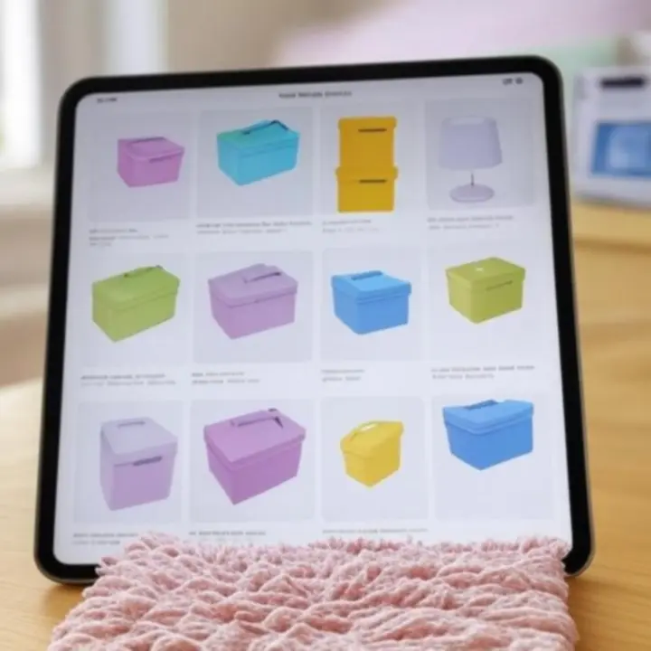 Ilustracja listy produktów do pokoju dziecka